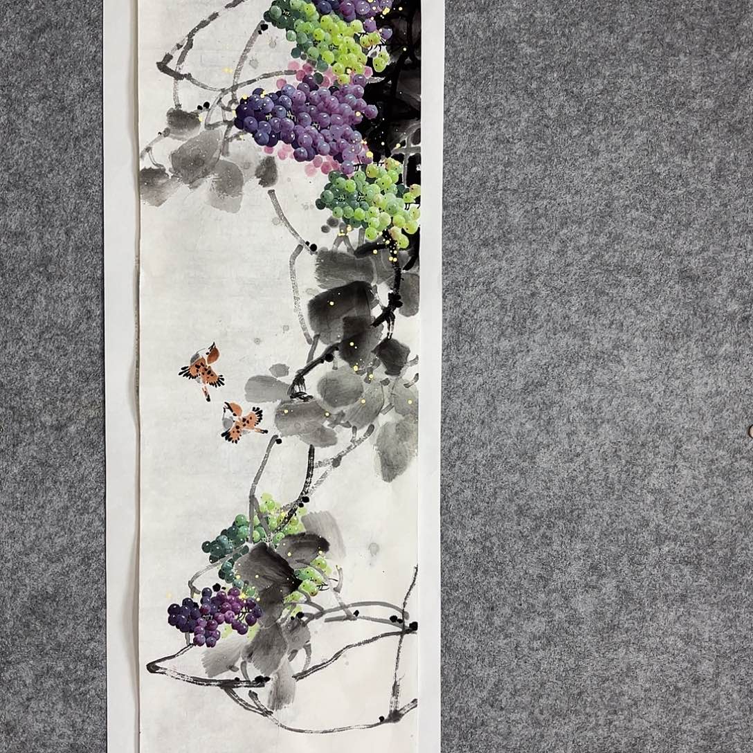 溜***族国画手给花鸟国画作品一…