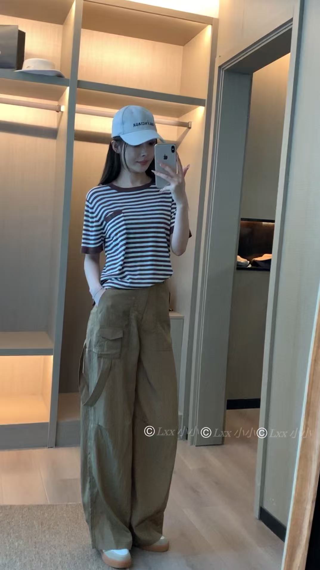 LXX 25新款韩版宽松百搭高腰休闲长裤XXK0008