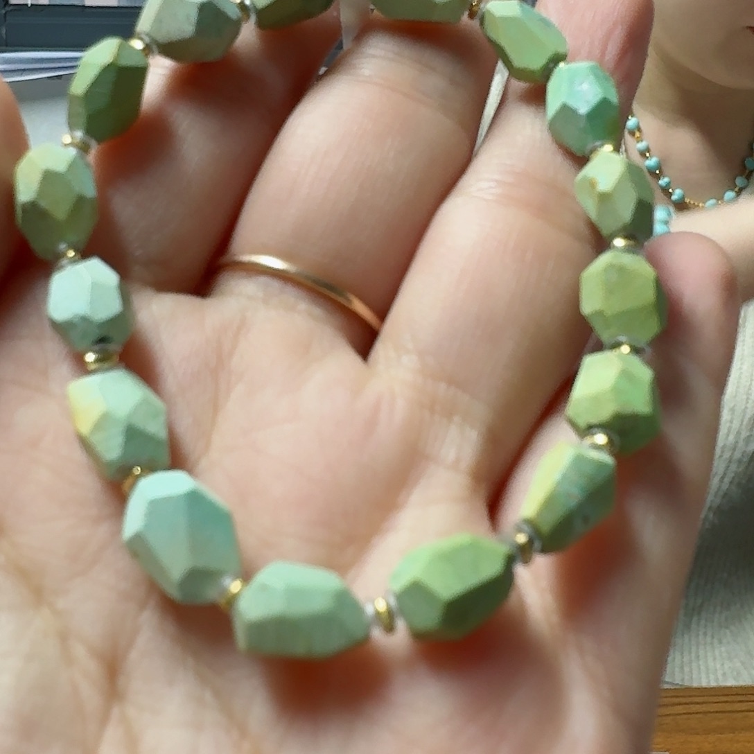 绿松石珠宝奇石18K金镶嵌