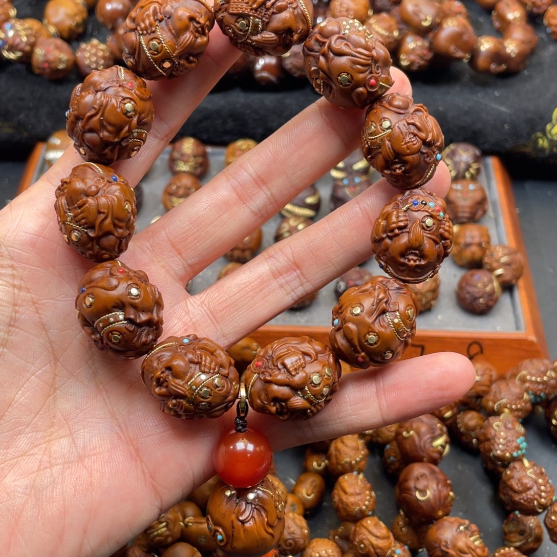 山***脉紫金鼠手串九转财神