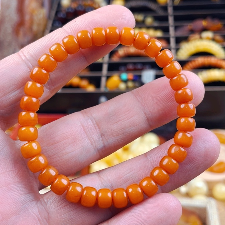 琥珀颈饰未镶嵌手串