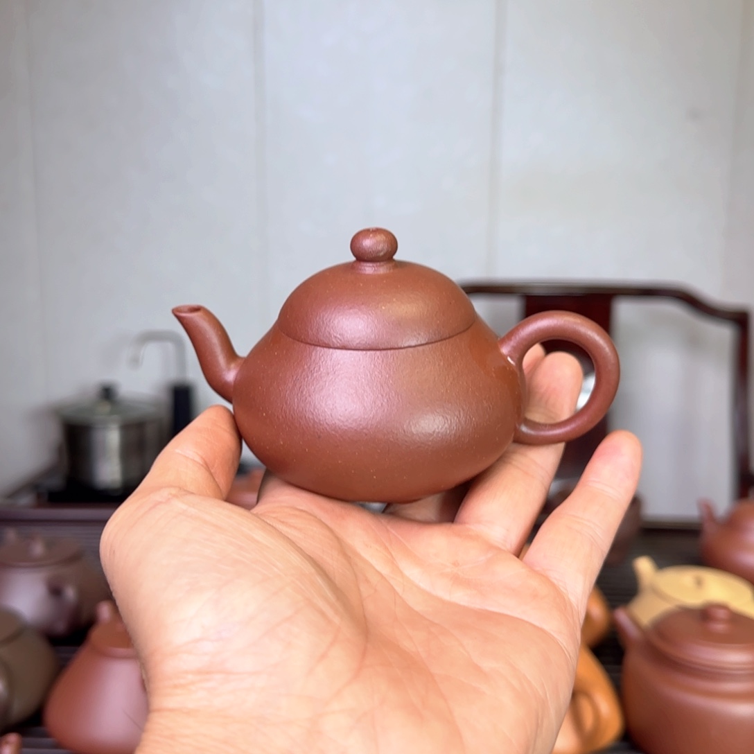 茶壶紫砂底槽清全手工小梨形