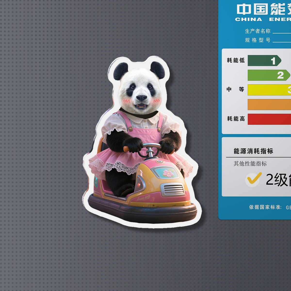 大熊猫飞云，妙音，金虎冰箱贴