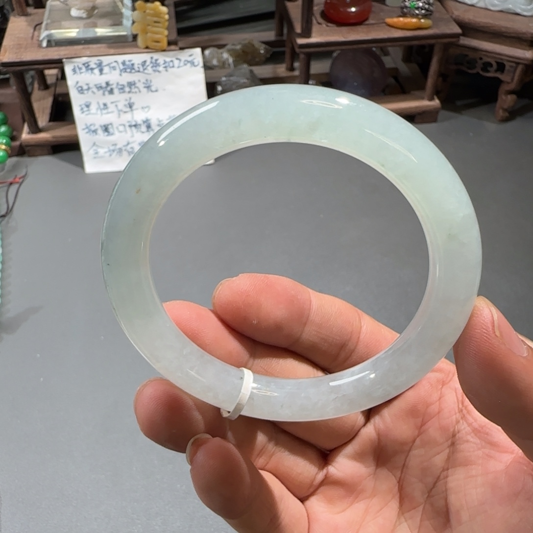翡翠手镯未镶嵌55.3圆条