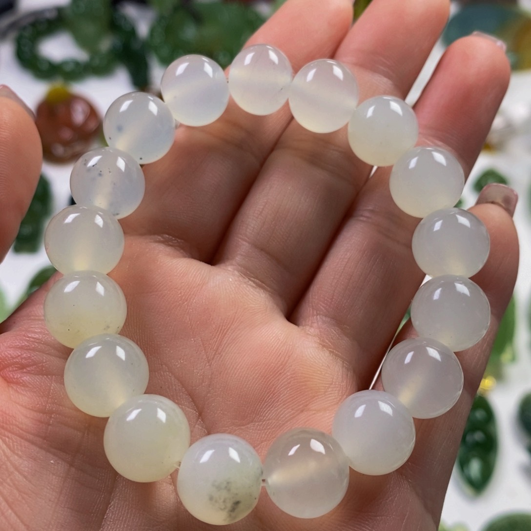 蛇纹石玉手链合金