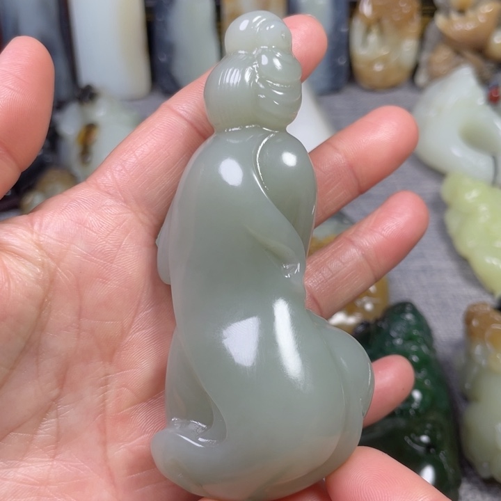 h***y和田玉未镶嵌挂件