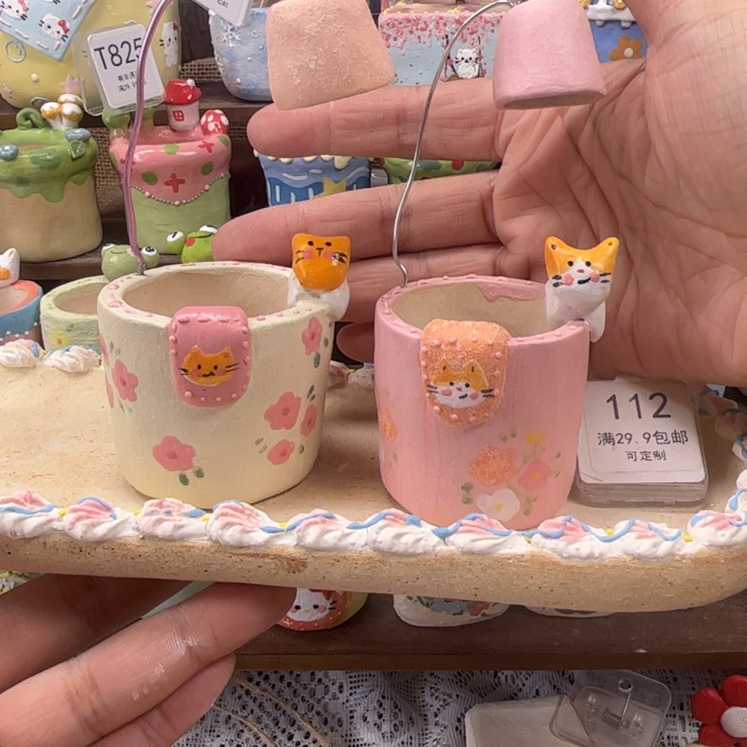 王***！112灯罩花盆打包手绘