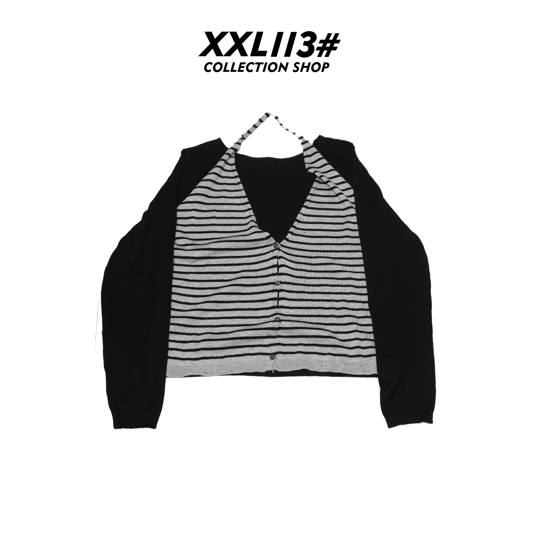 113* CENTRALIZED SHOP条纹毛针织衫春季透气针织衫X5F27I6884
