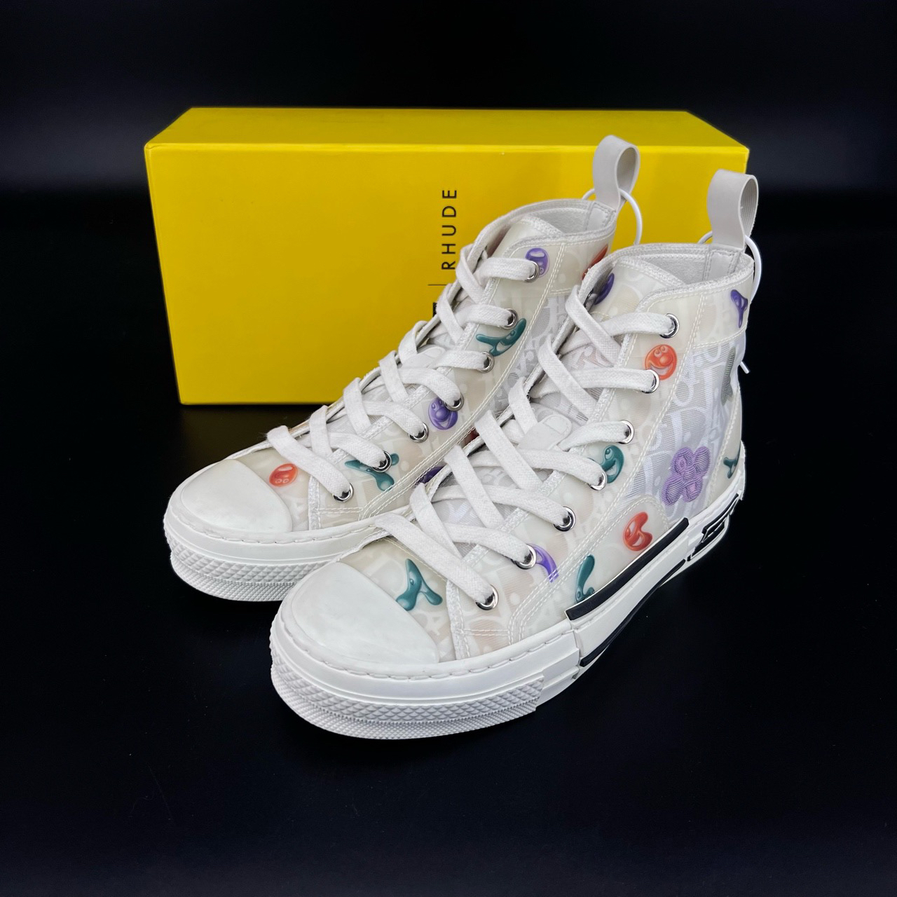 95新 DIOR/迪奥 码数37 dior鞋 b23 kenny scharf 多彩  配盒