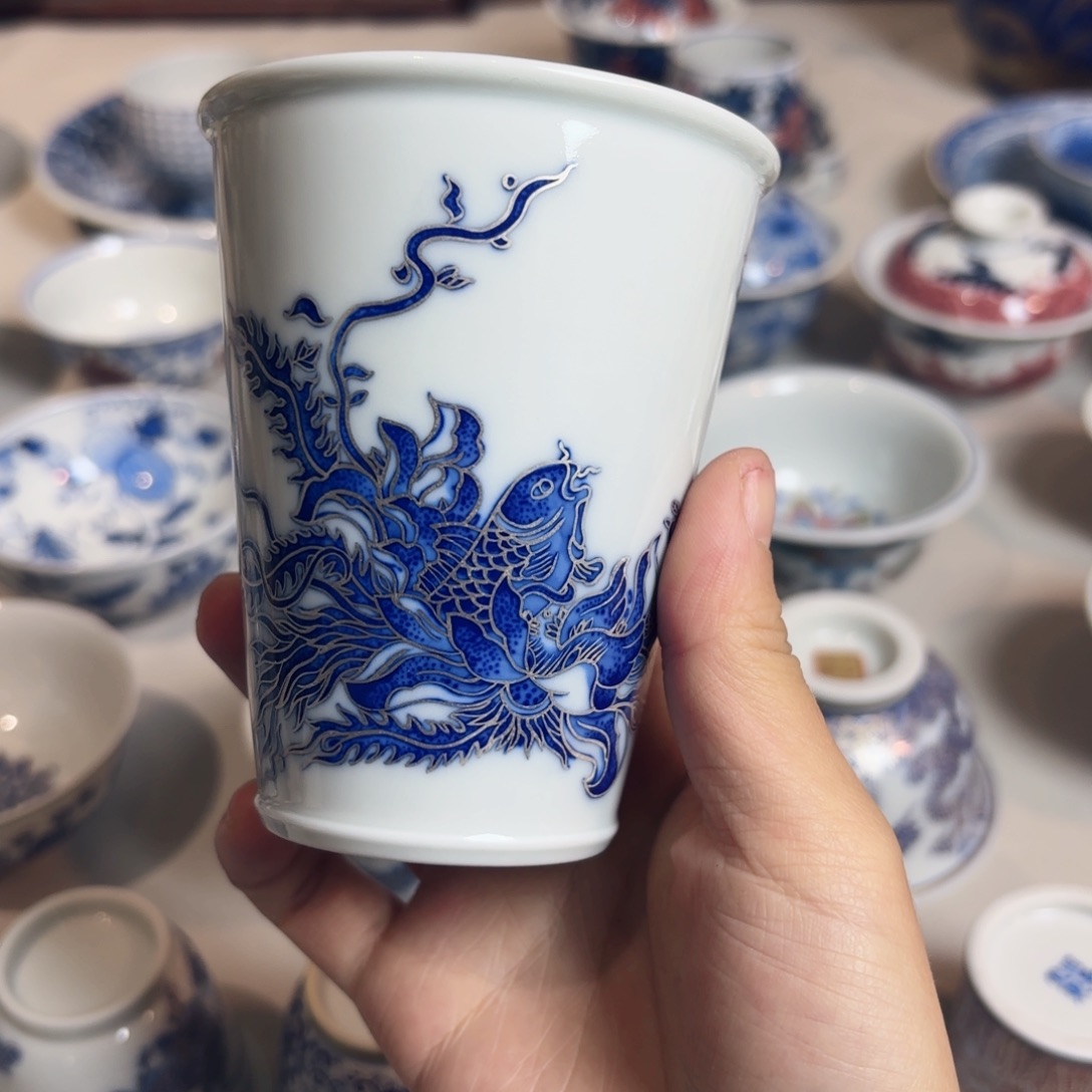 青花描银 微瑕特价！