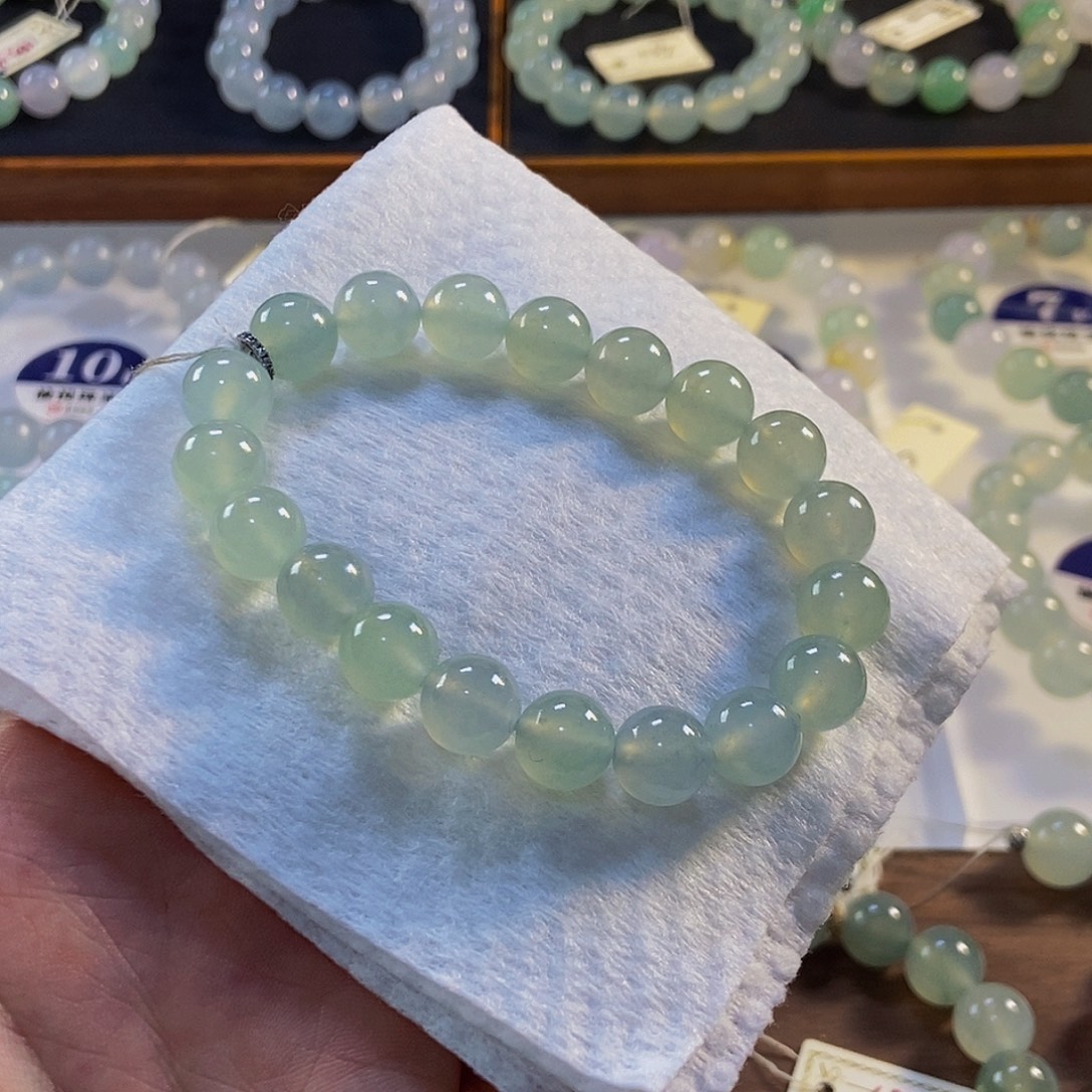 定制翡翠未镶嵌翡翠手串卡10