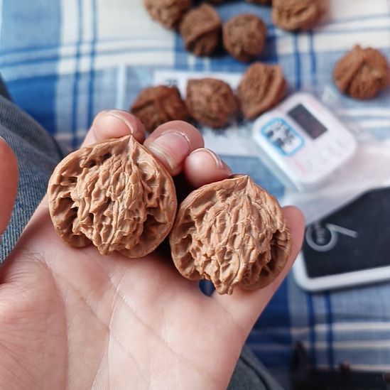 脆***鹏盘山文玩核桃三棱三棱39左右