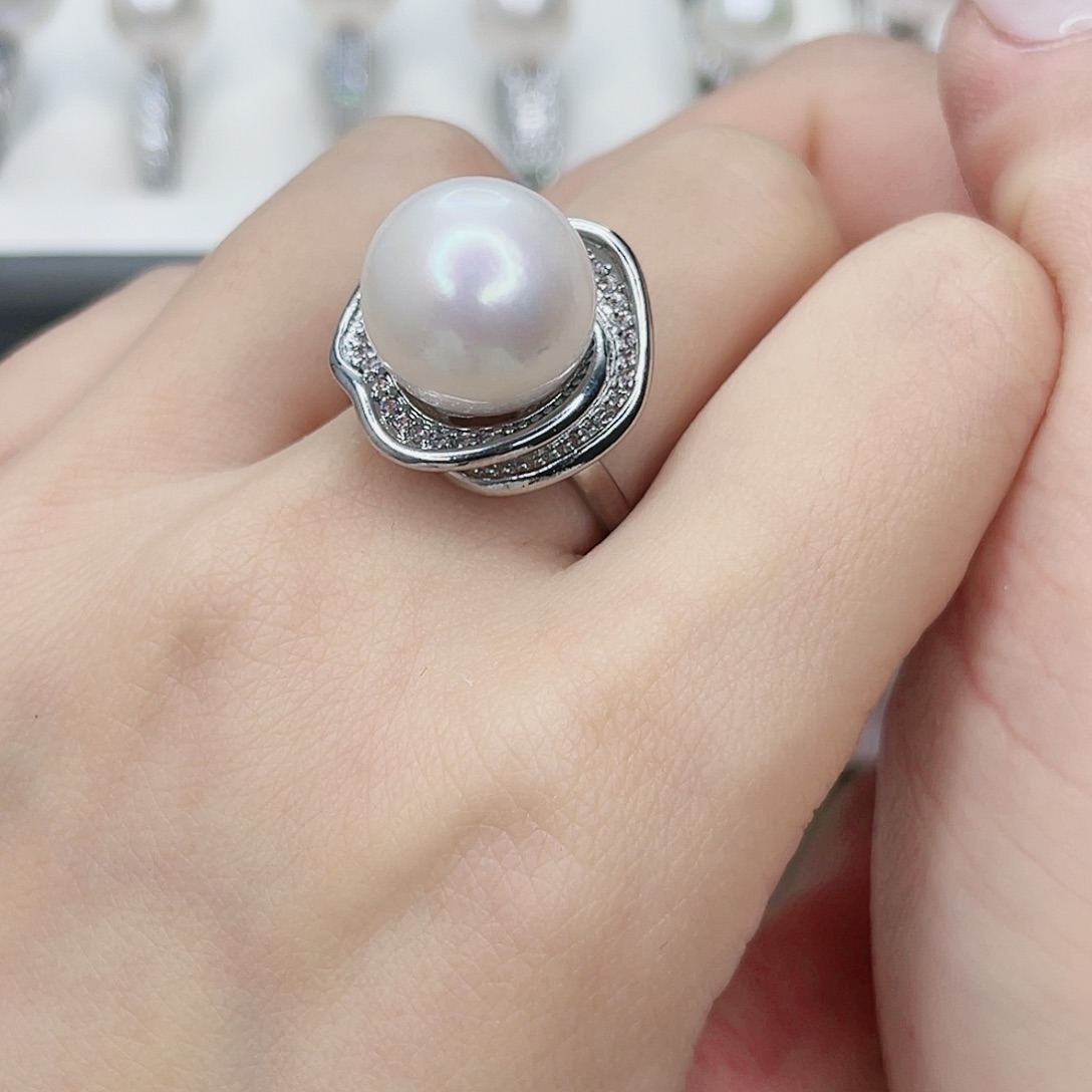 淡水珍珠戒指合金