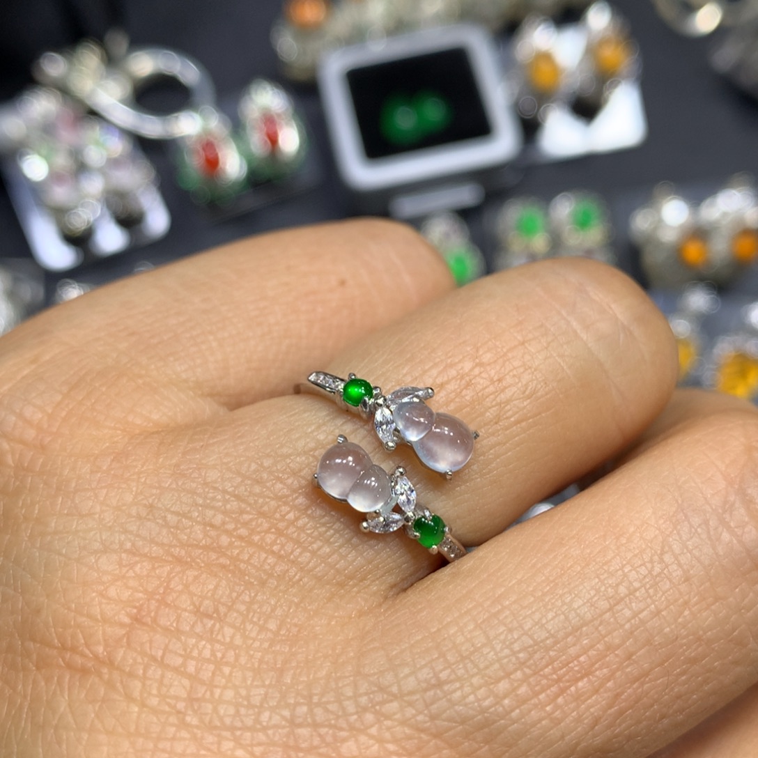 定制翡翠银S925镶嵌时尚买断不退