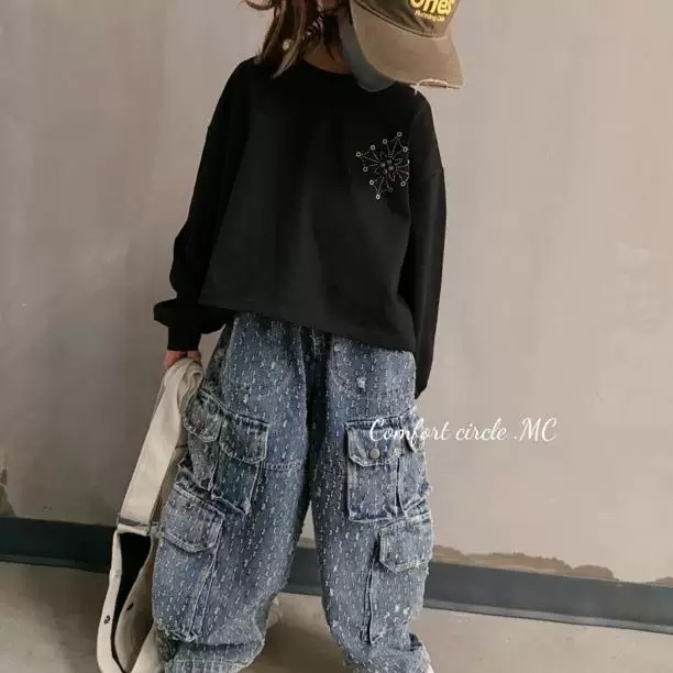 潮牌工装牛仔裤休闲儿童