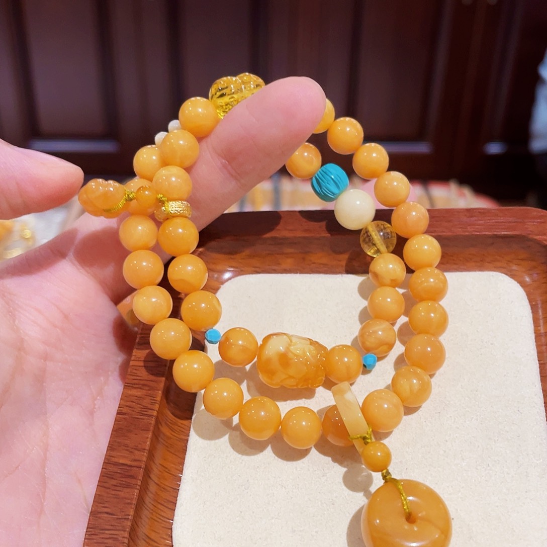 蜜蜡手链未镶嵌手串