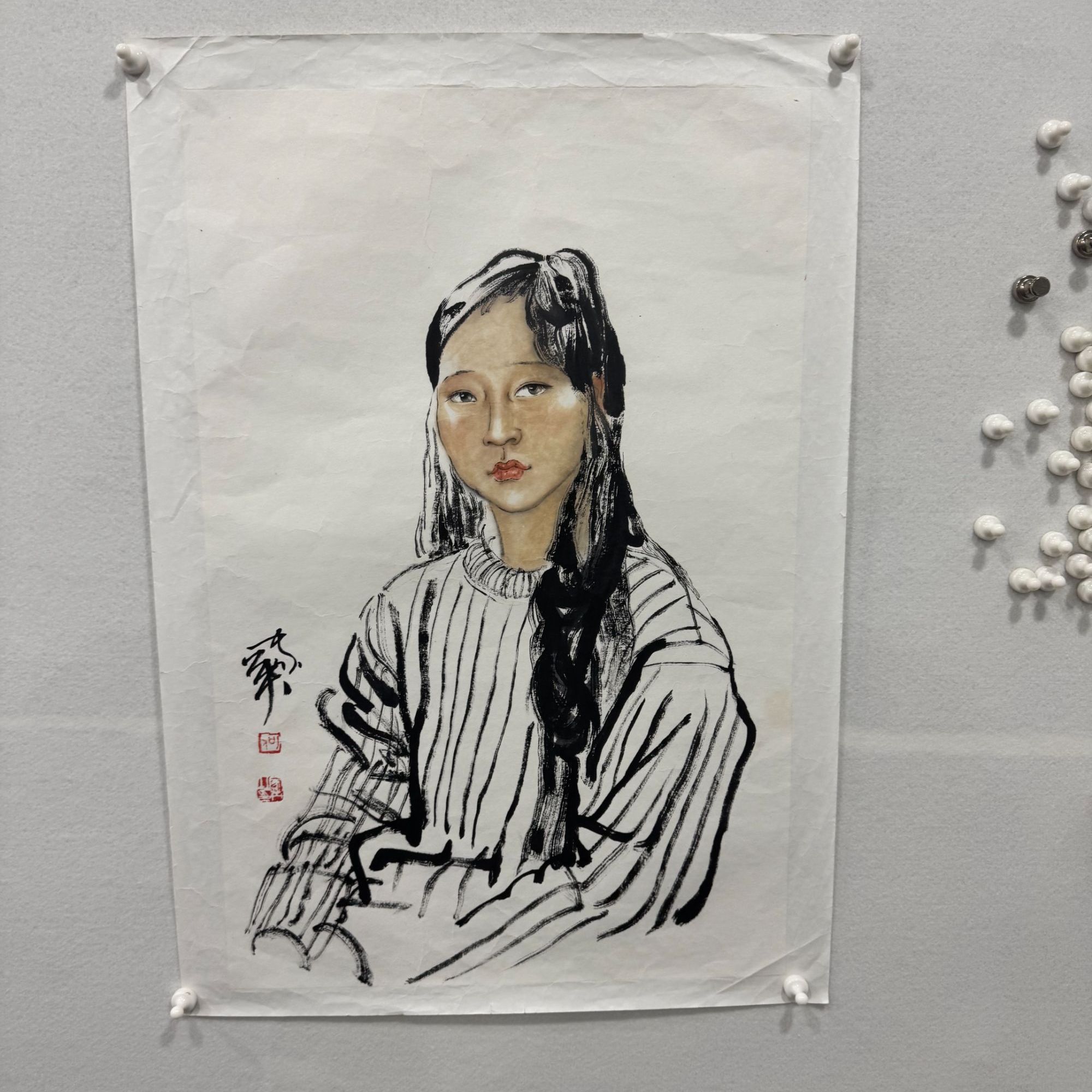 小尺幅-人物画-聚福书画院-HJY