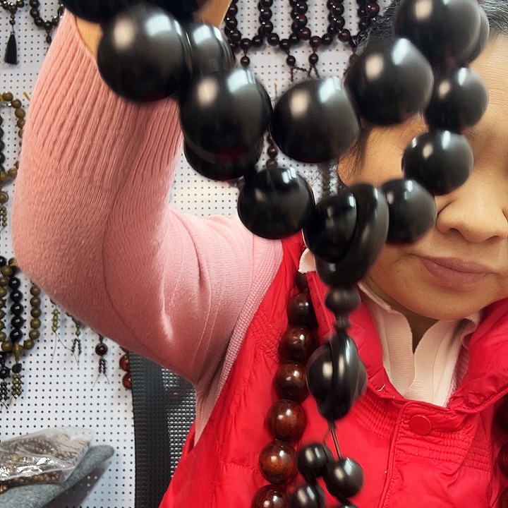 紫光檀2.5的37粒的餑挂