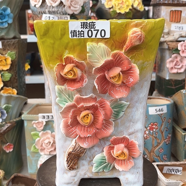 紫砂花盆粗陶材质多肉花盆070