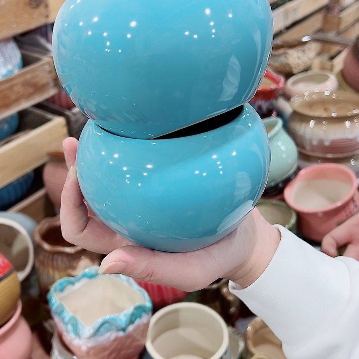 有孔，凑单福利满10元发货陶瓷多肉花盆！