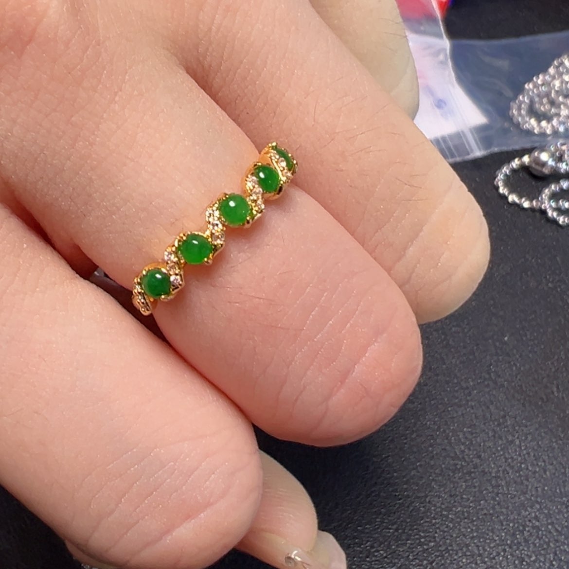 【闪购商品】翡翠18K金镶嵌颈饰缅甸翡翠