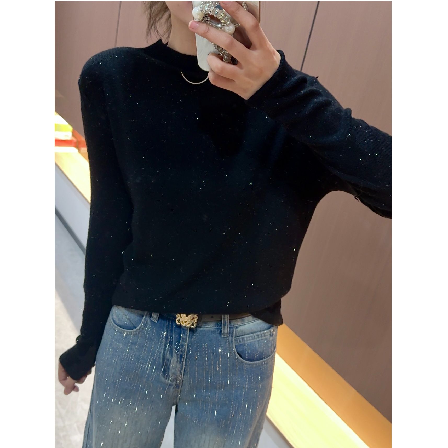 【冬夜星闪】LULU冬季新款时尚休闲针织衫预WZLQ5ZZS4594A