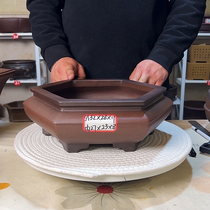 紫砂紫砂花盆呵呵