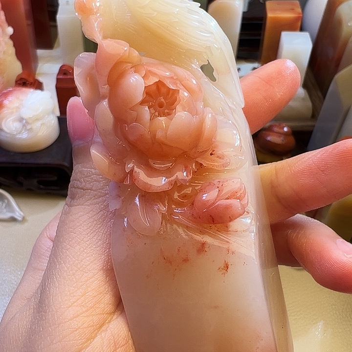 扶***阁寿山石印石花鸟巨大一个