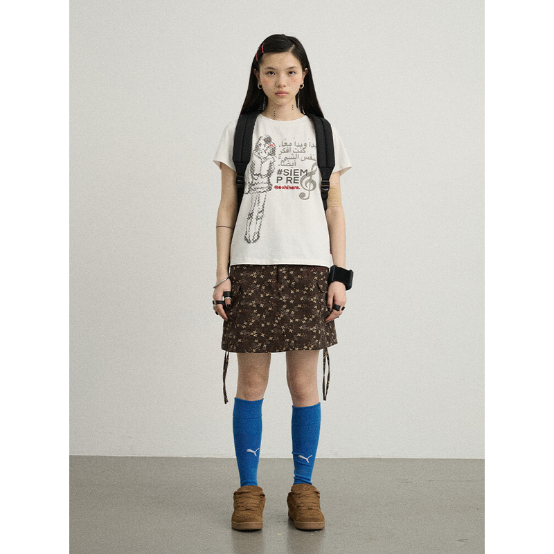 Achihara【音乐电台漫画T恤】2025新款夏秋内外穿搭打底衫上衣女