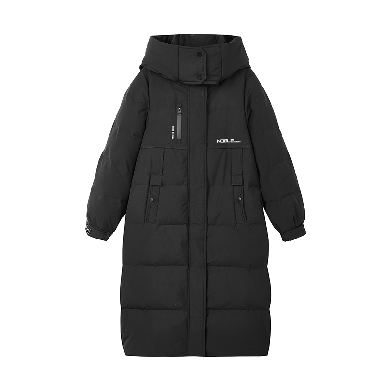 【柠檬专属】通勤简约连帽白鸭绒外套休闲保暖外套女D10BYN9723