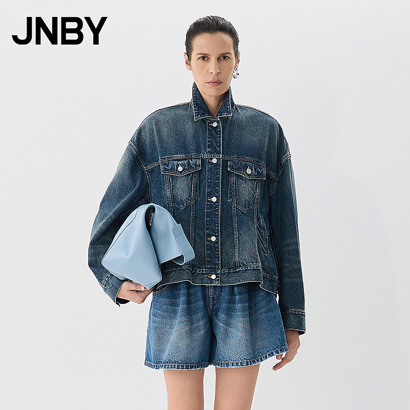 JNBY/江南布衣牛仔夹克宽松短外套长袖休闲通勤5P1612880