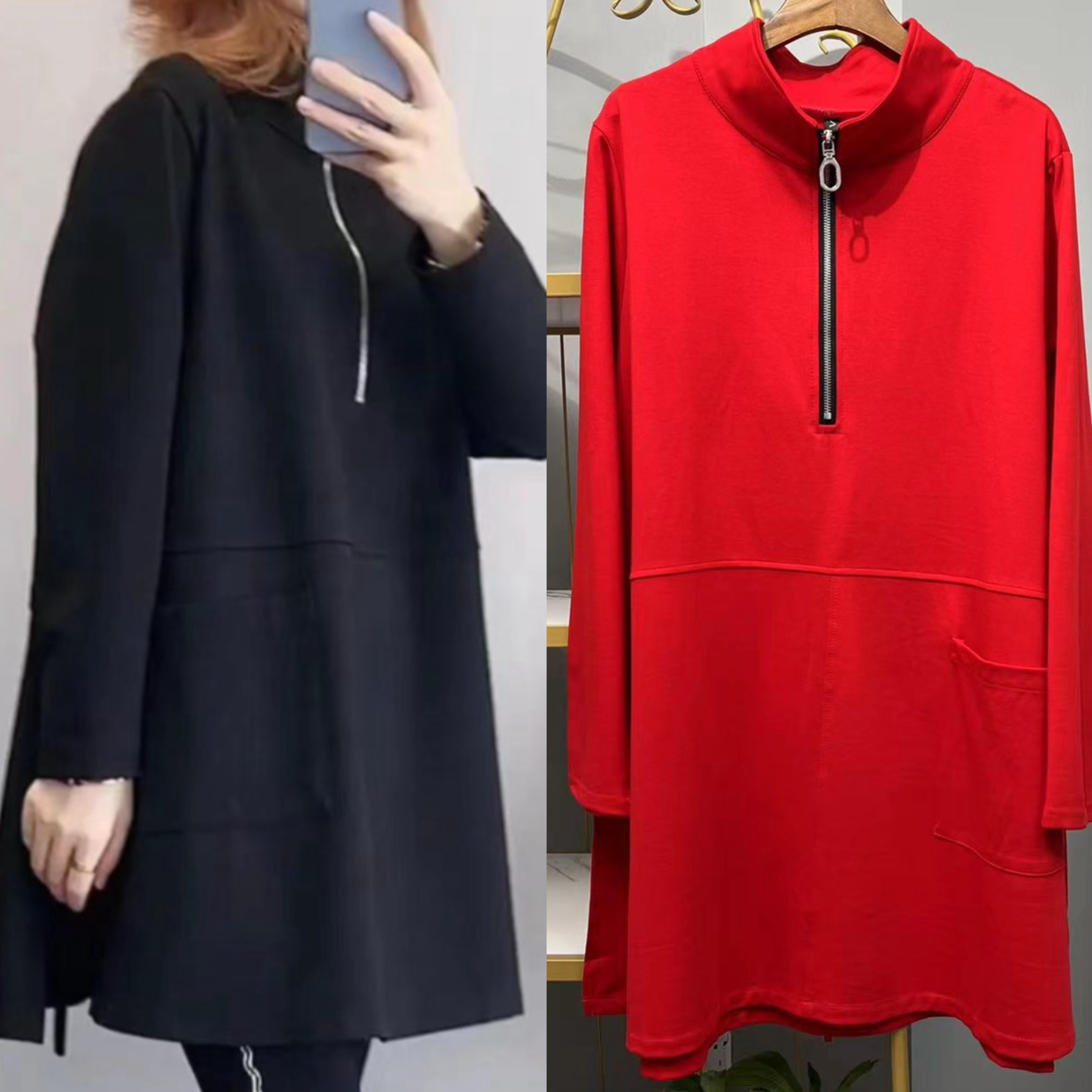 {雪儿宠粉}春款拉链上衣百搭宽松洋气时尚休闲韩版百搭宽松气质