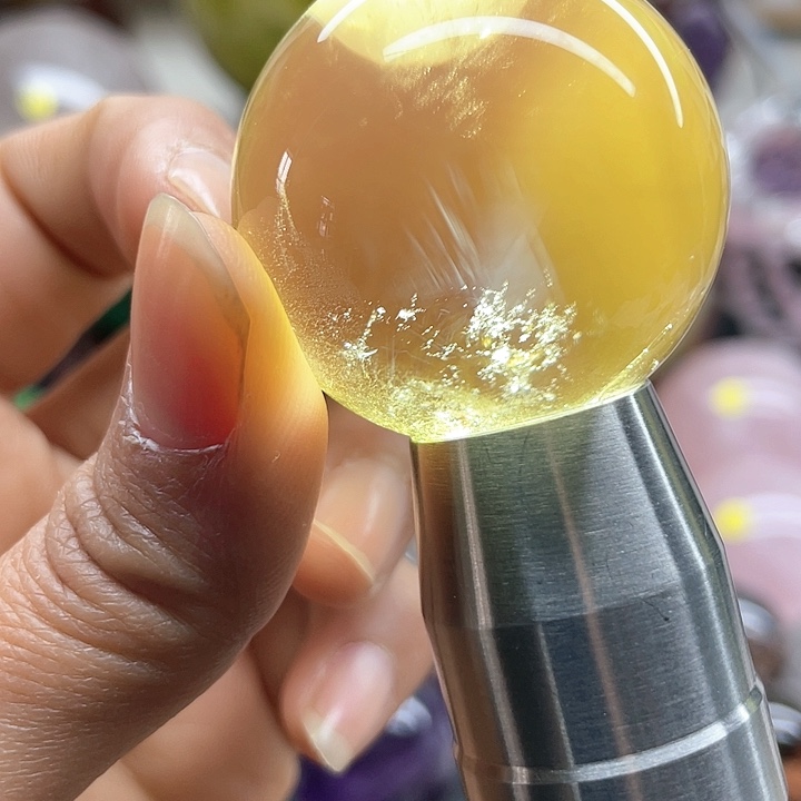 水晶天然水晶黄卡3.8，8号未镶嵌
