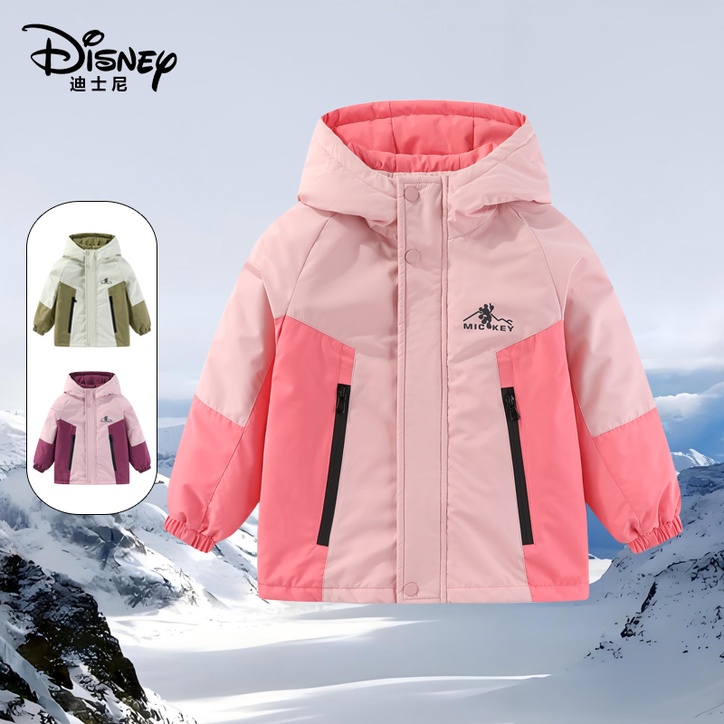 【乐宝清货】【全现货+运费险】迪士尼儿童夹棉保暖连帽外套XPR3SA105