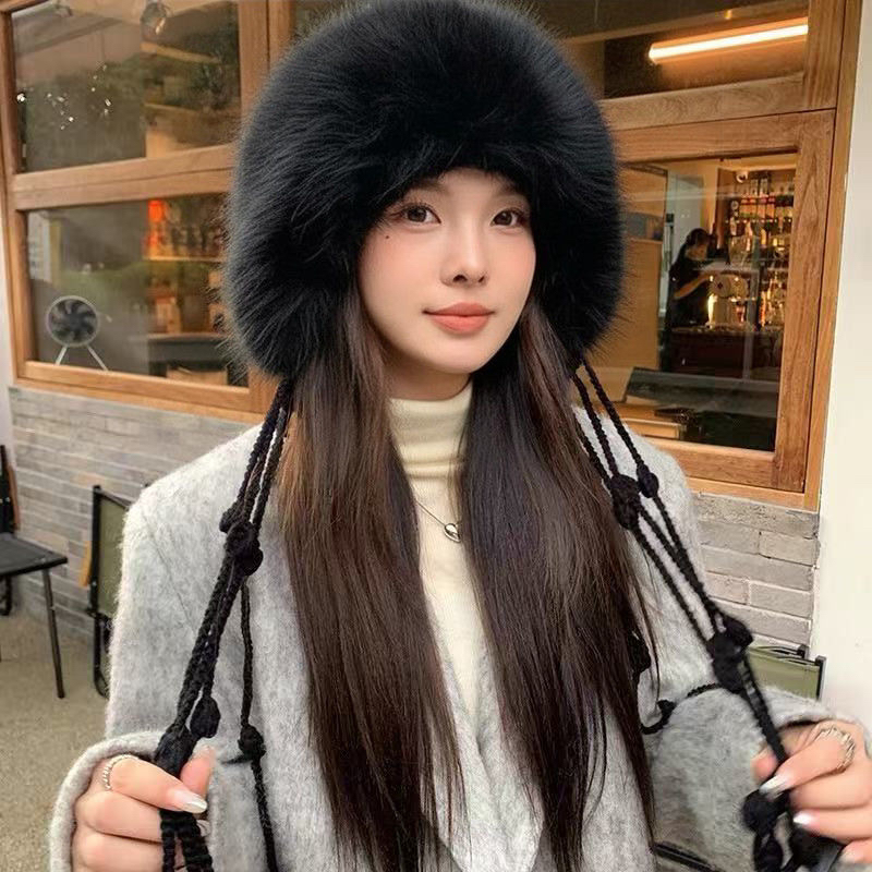 圆顶流苏秋冬冬天极简风帽子保暖法式盆帽冬季雷锋帽