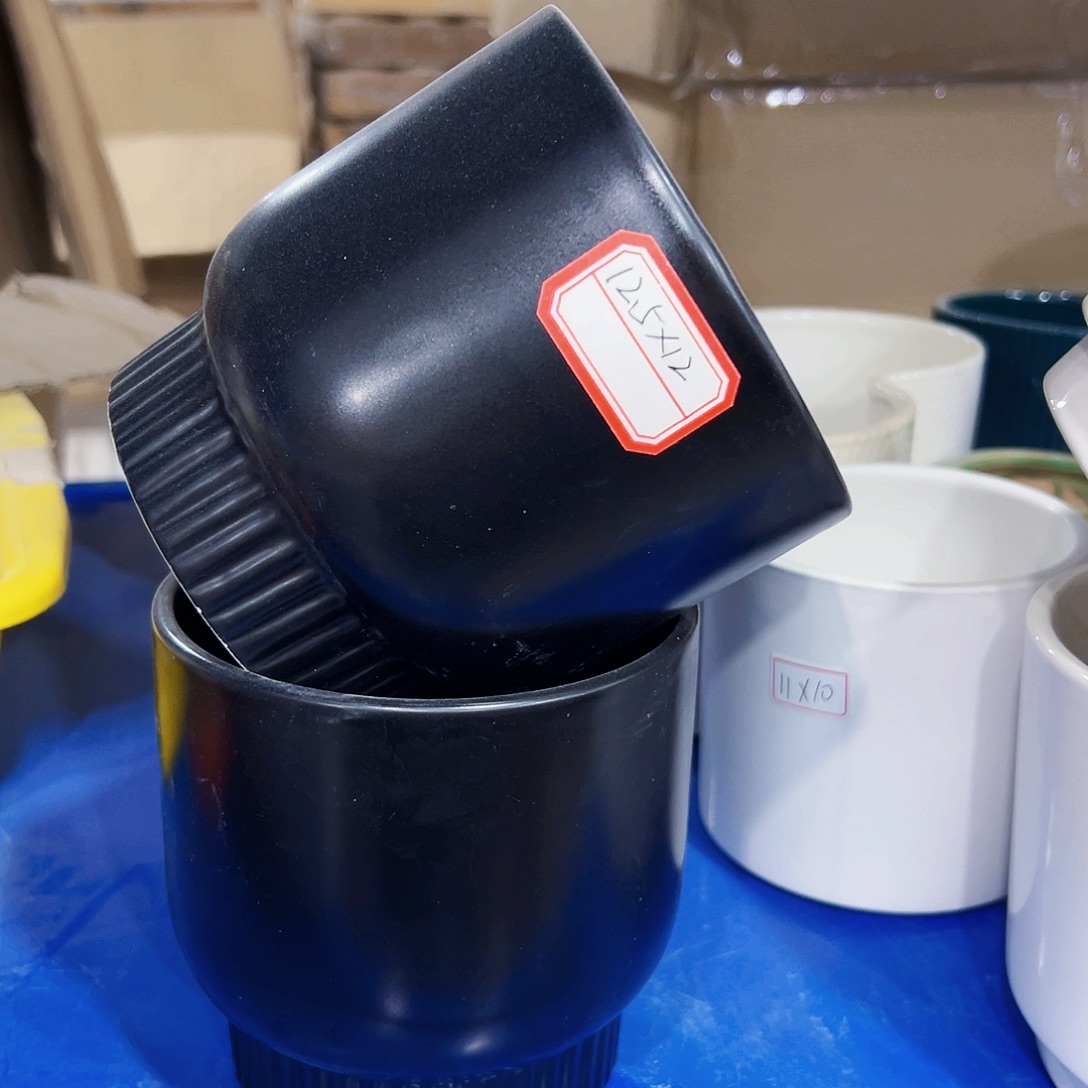 有孔，外贸尾单陶瓷花盆凑单10米包邮