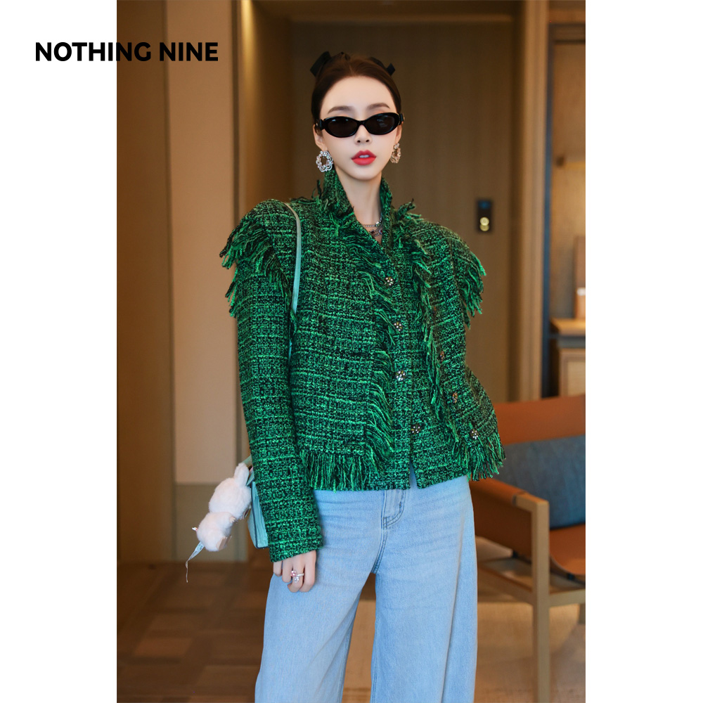 NOTHING NINE森野回响绿色外套/马甲