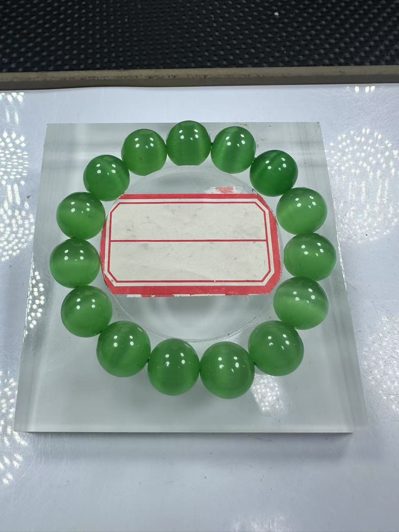 绿猫眼14mm手串发一条D39