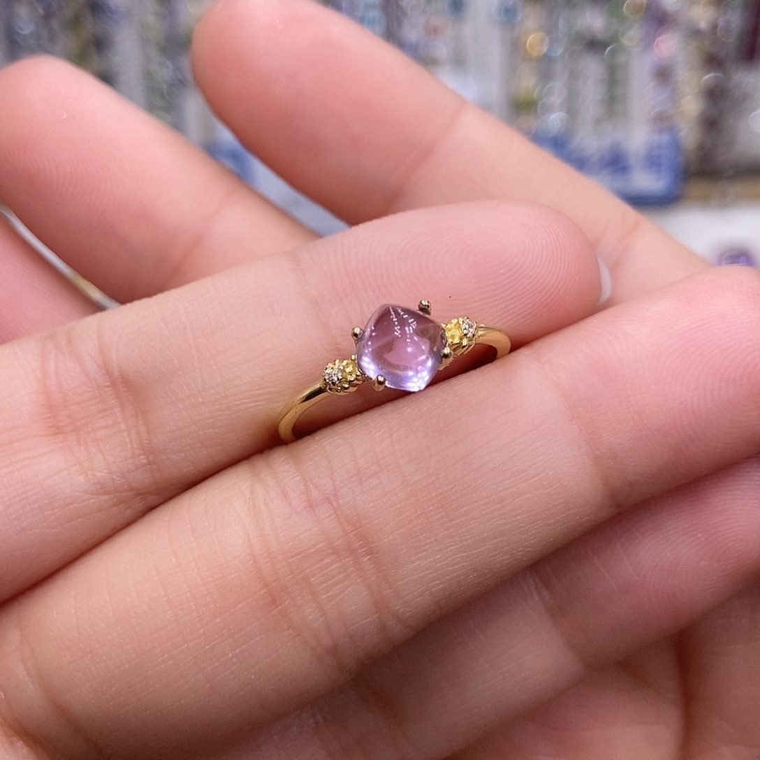 银S925镶嵌紫晶戒指