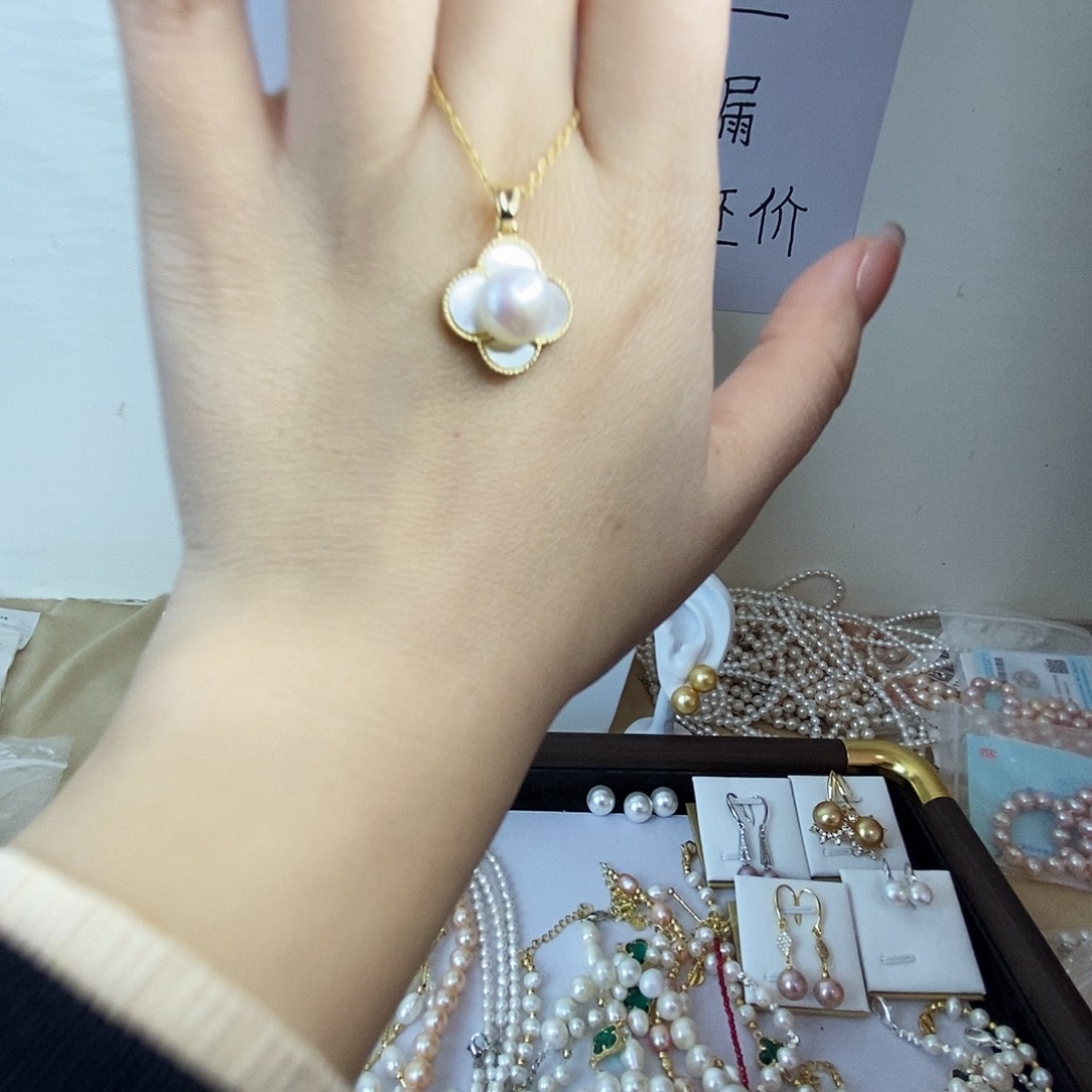 淡水珍珠颈饰合金