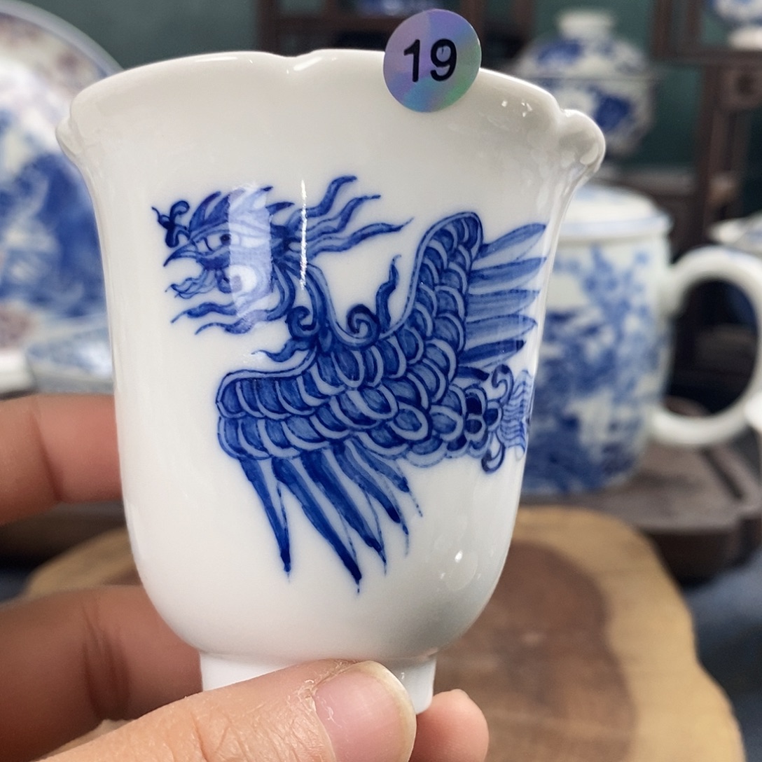瓷片景德镇手绘青花茶器19