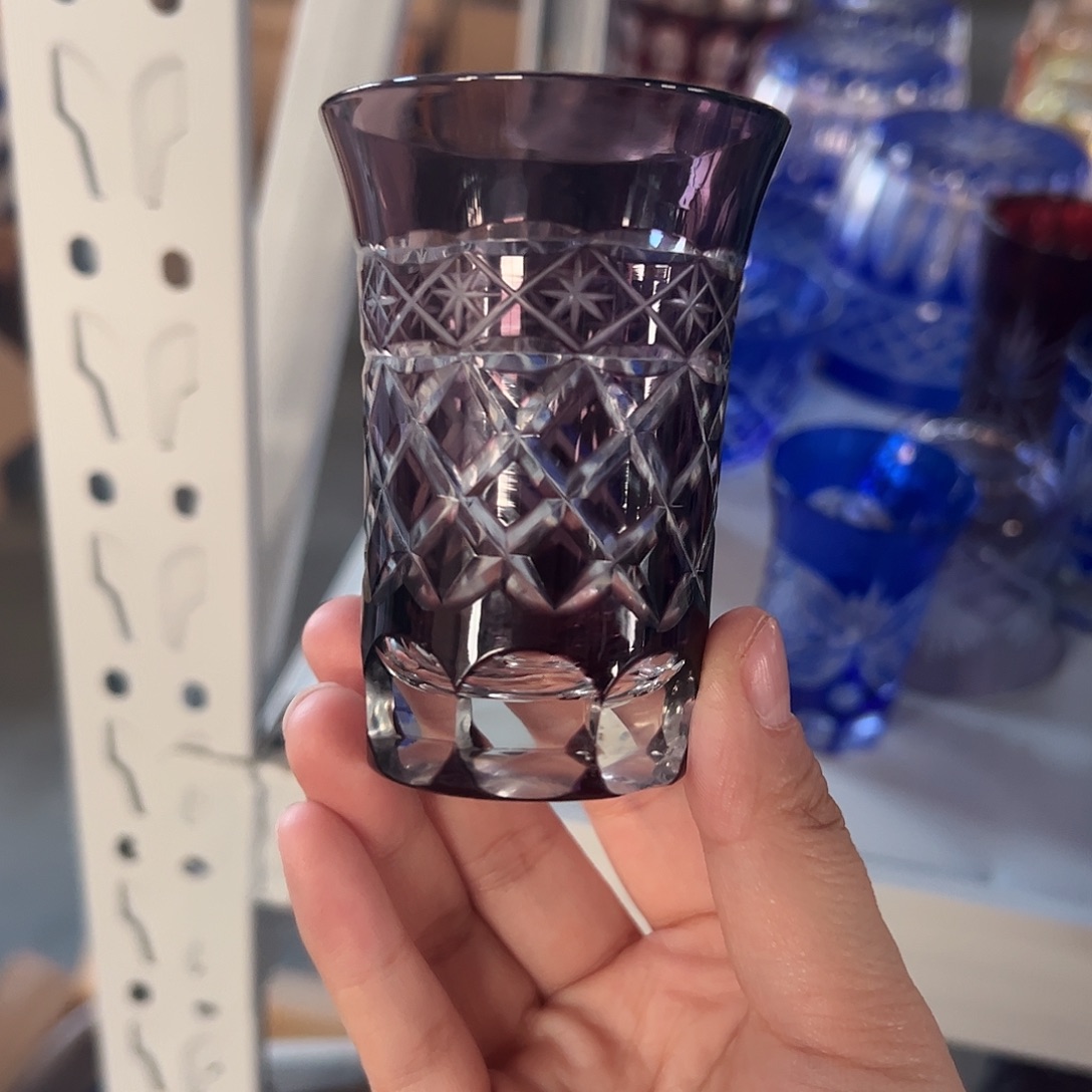 水晶玻璃平底款微瑕一个