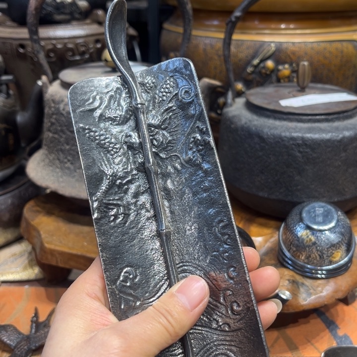 蜜安罐瓷香炉锡茶则