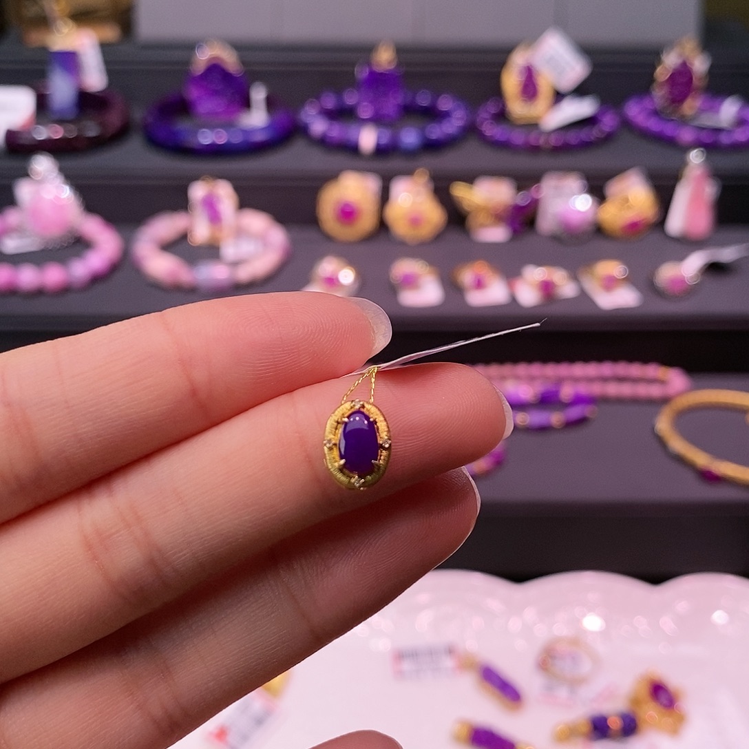 苏纪石（舒俱来）18K金镶嵌吊坠(不含链)