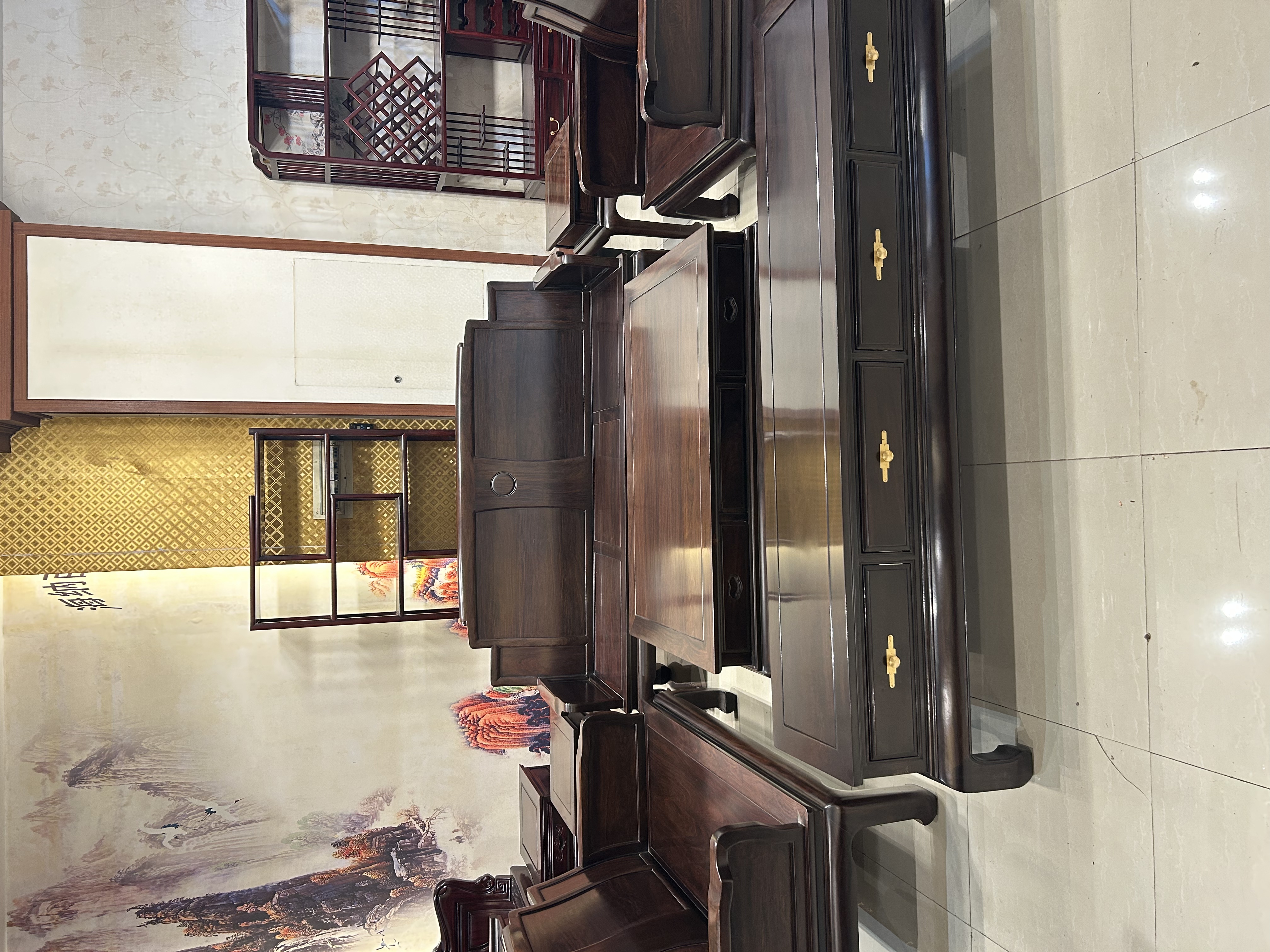 黑檀观潮沙发123（6件套）轻奢简约