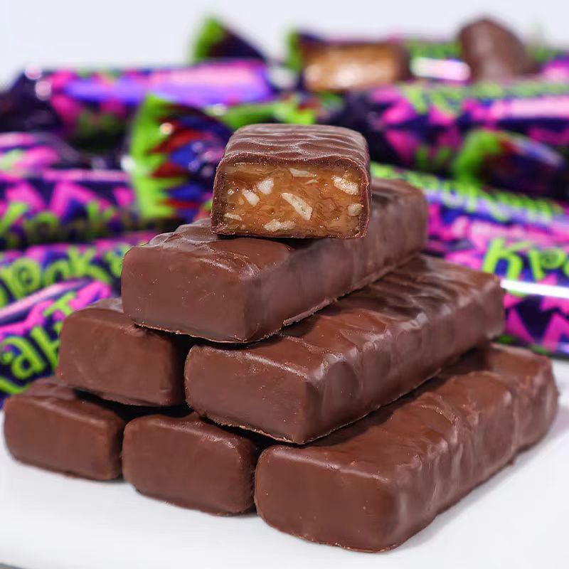 （纯俄文版）俄罗斯进口正品紫皮糖500g*2KDV紫皮糖巧克力夹心糖果