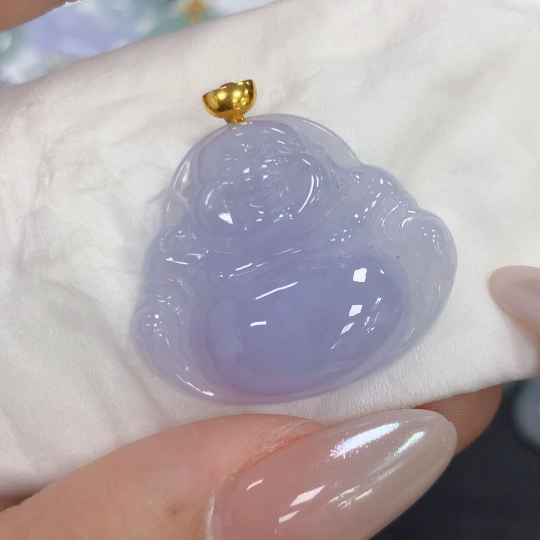 颈饰18K金镶嵌翡翠