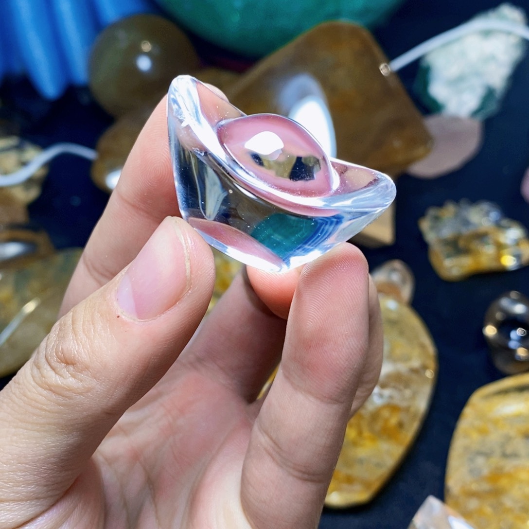 水晶天然白水晶元宝未镶嵌