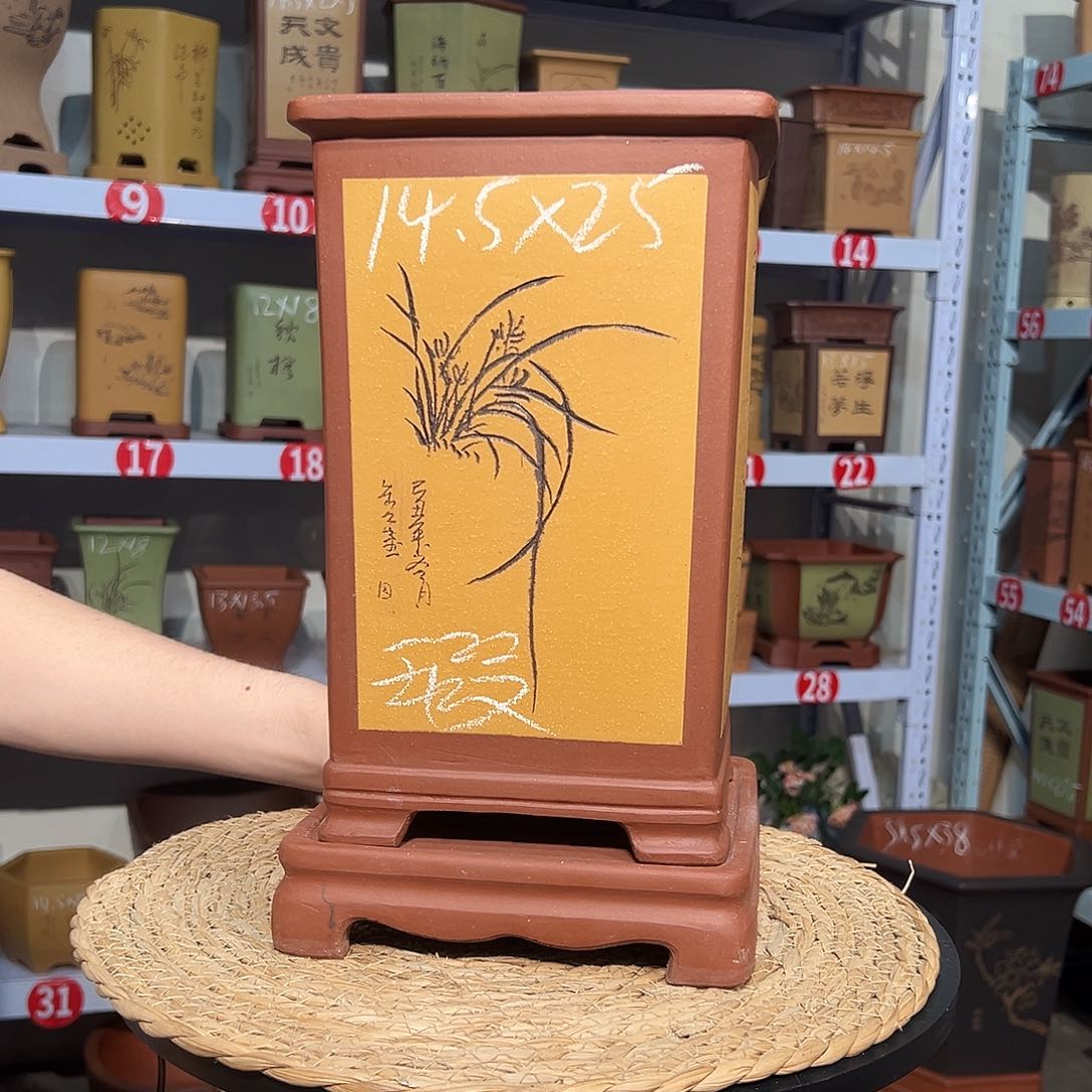 恬心紫砂手工花盆