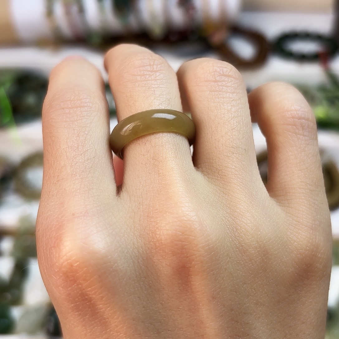 和田玉颈饰未镶嵌糖戒17.2-17.3